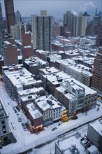 USA, New York State, New York City, Winter cityscape. Photo : fotog