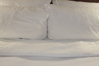 Pillows on double bed. Photo : Johannes Kroemer