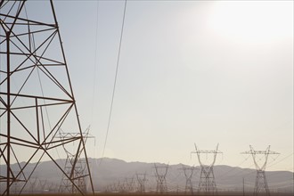 USA, Nevada, electricity pylons. Photo : Johannes Kroemer