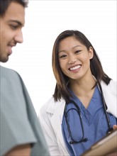 Female doctor and surgeon. Photo : Dan Bannister