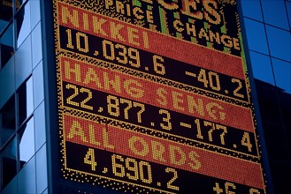USA, New York State, New York City, Stock exchange report. Photo : fotog