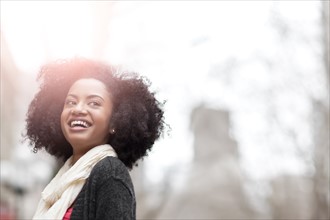 USA, Washington State, Seattle, Portrait of cheerful young woman. Photo : Take A Pix Media