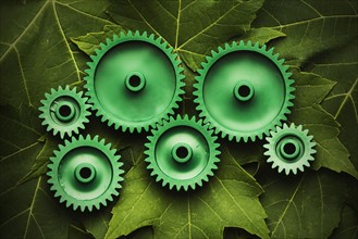 Green cogs connecting on leaves. Photo : Joe Clark