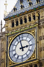 United Kingdom, London, Big Ben clock face.
