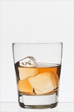Studio shot of glass of whiskey. Photo : Daniel Grill