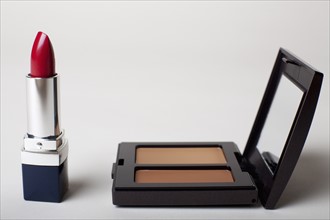 Make-up kit with red lipstick. Photo: Winslow Productions