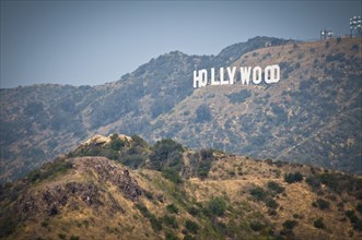 Hollywood sign on hill. Photo : Gary Weathers