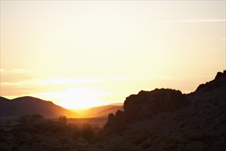 USA, Colorado, Sunrise in mountains. Photo: Noah Clayton