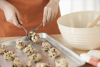 Woman preparing cookies.