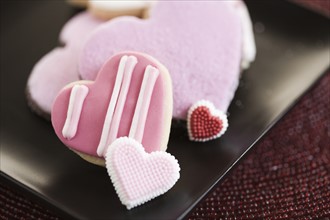 Pink heart-shaped sweets. Photo: Kristin Lee