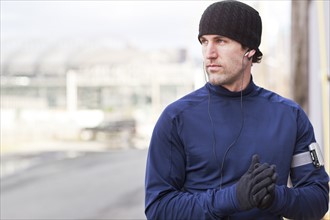USA, Washington, Seattle, portrait of man in workout wear. Photo : Take A Pix Media