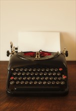 Close up of antique typewriter.