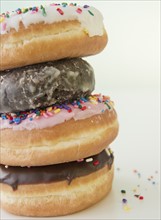 Stack of donuts, close-up. Photo: Jamie Grill Photography
