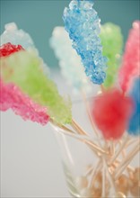Hard rock candies in glass. Photo: Jamie Grill Photography