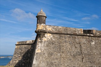 Puerto Rico, Old San Juan, section of El Morro Fortress.
