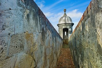 Puerto Rico, Old San Juan, El Morro Fortress, Sentry post.