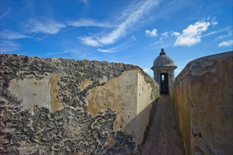 Puerto Rico, Old San Juan, El Morro Fortress, Sentry post.