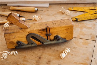 Carpentry tool on floor.