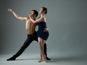 Ballet dancers holding a pose