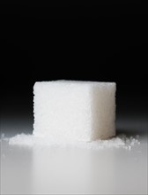Close up of sugar cube.