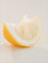 Close up of slice of lemon. Photo: Jamie Grill