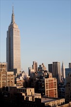 USA, New York, New York City, Manhattan skyline with Empire State Building. Photo: Winslow