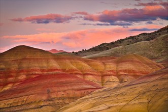 USA, Oregon, Mitchell, Painted Hills during sunset. Photo: Gary J Weathers