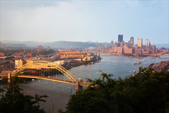 USA, Pennsylvania, Pittsburgh after heavy rain late afternoon. Photo: Henryk Sadura