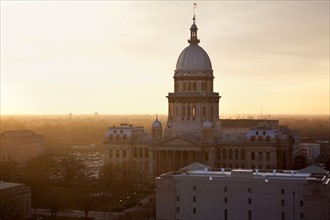 USA, Illinois, Springfield, View of State Capitol of Illinois. Photo: Henryk Sadura