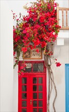 Greece, Cyclades Islands, Mykonos, Traditional building exterior.