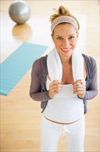 Woman in gym.