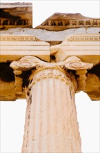 Greece, Athens, Acropolis, Ionic column of Erechtheum.