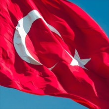 Turkey, Istanbul, Turkish flag.
