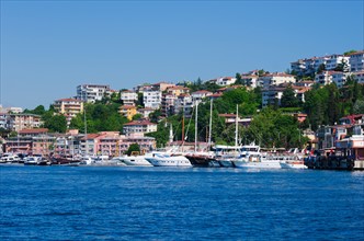 Turkey, Istanbul, Boats on the Bosphorus .