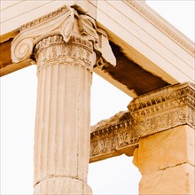 Greece, Athens, Acropolis, Corinthian column ruin.