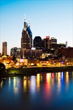 USA, Tennessee, Nashville, Evening skyline. Photo : Henryk Sadura