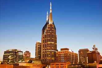 USA, Tennessee, Nashville, Evening skyline. Photo : Henryk Sadura