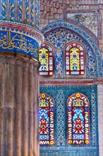 Turkey, Istanbul, Sultanahmet Mosque interior.