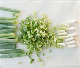 Close up of chopped green onions. Photo : Jamie Grill