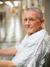 Senior man in hospital.