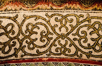Turkey, Istanbul, Chora Church mosaic pattern detail. Photo : Tetra Images