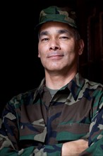 Portrait of mature man wearing military uniform. Photo : db2stock