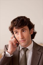 Businessman talking on phone. Photo : Rob Lewine