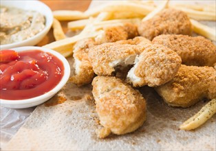 Close up of fried chicken fingers. Photo: Jamie Grill