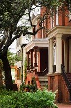 USA, Georgia, Savannah, Houses in residential district.