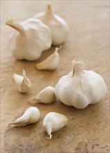 Studio shot of fresh garlic.