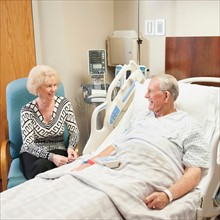 Senior people in hospital.