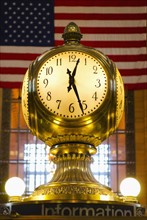 USA, New York City, Clock in Grand Central station.