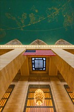 USA, New York State, New York City, Ceiling in Grand Central Station.