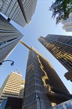 USA, Georgia, Atlanta, Low angle view of Peachtree Center.